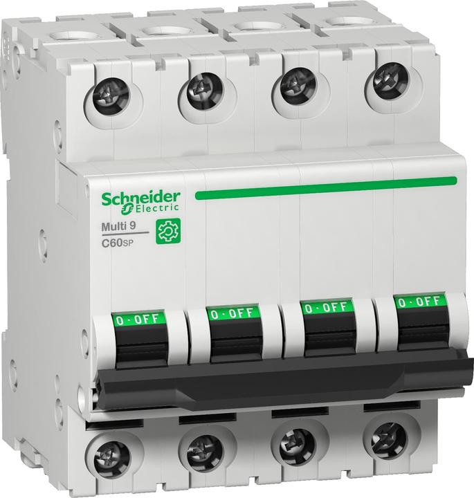 Produktbild Schneider Electric M9F21425 M9 C60SP 4P 25A B UL1077 LS-Schalter
