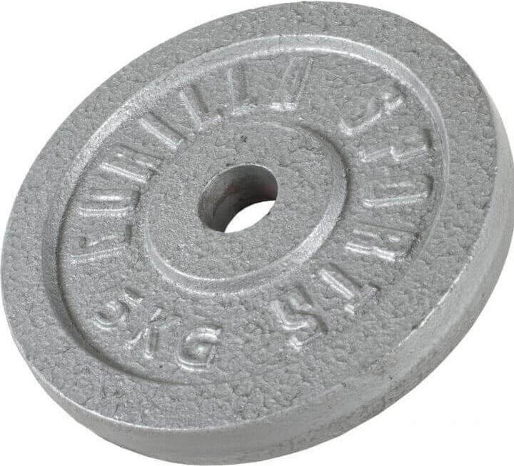 Gorilla Sports Hantelscheibe Guss Silber 0,5-30 KG (1 x 5 kg)