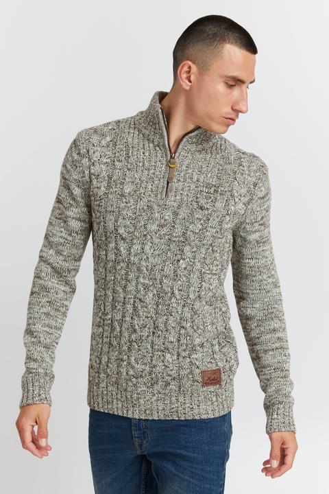 Image du produit Solid Pankraz Pull En Grosse Maille À Col Camionneur Pull-Over Pour Homme 100% Coton Imprimé (XXL)