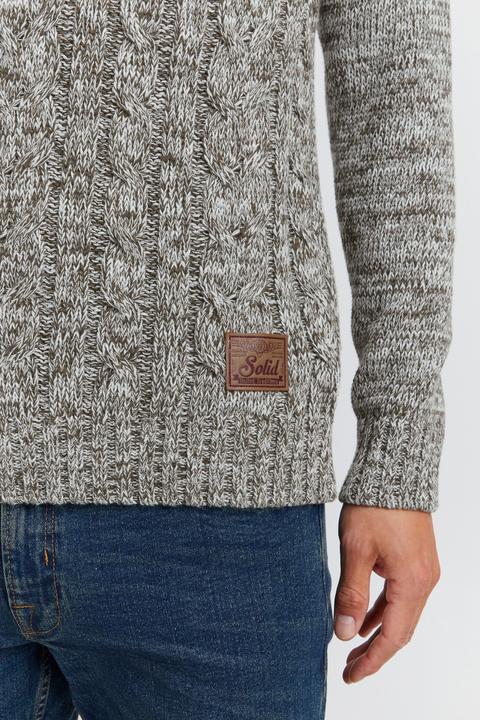 Image du produit Solid Pankraz Pull En Grosse Maille À Col Camionneur Pull-Over Pour Homme 100% Coton Imprimé (XXL)