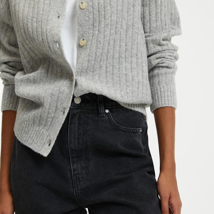 Produktbild La Redoute Collections Gerade High-Waist-Jeans in 7/8-Länge (XS)