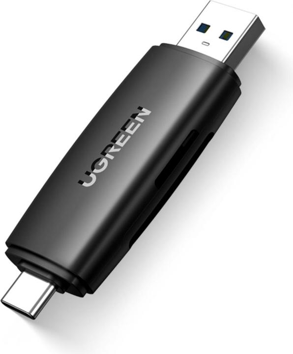 Produktbild Ugreen CM304 USB + USB-C Adapter Card Reader SD + microSD (black) (USB-C)