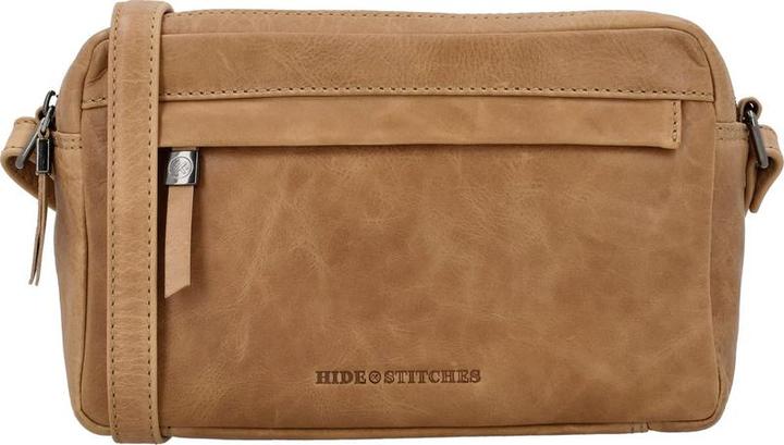 Actual product image Micmacbags Hide & Stitches Porto Shoulder Bag - Taupe - 100% Leather