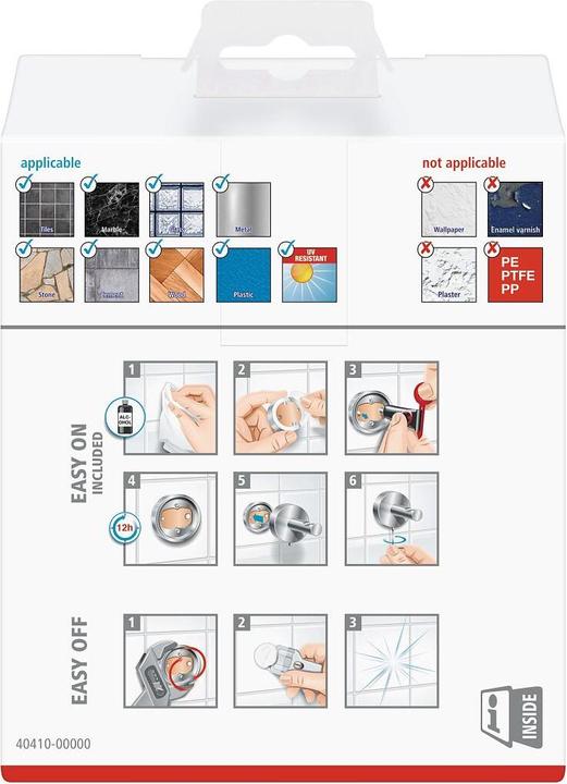 Actual product image tesa DELUXXE toothbrush tumbler incl. adhesive solution without drilling (9 x 13.5 x 18 cm)