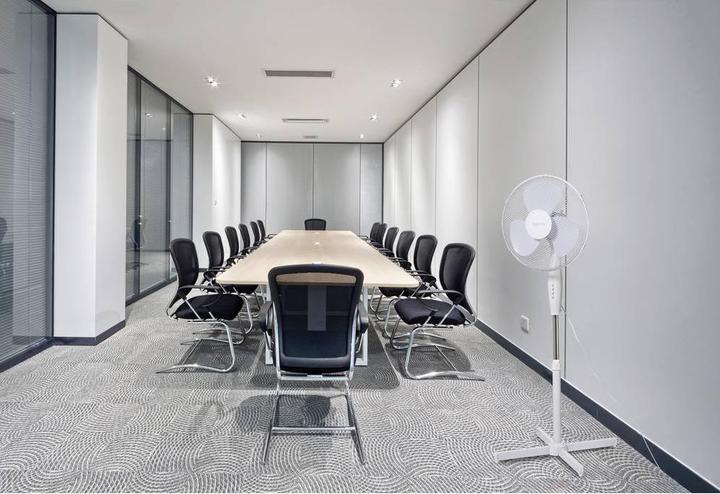 Produktbild Sygonix Bodenventilator 50 W (Ø x H) 600 mm x 1200 mm Weiss Oszillierend, Höhen