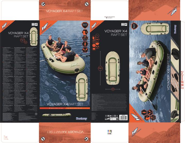 Immagine prodotto Bestway Set di zattere Voyager X4 (350 cm, 4 pers.)