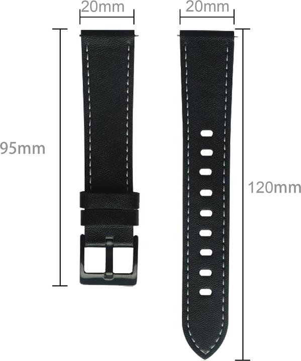 Produktbild Cadorabo Smartwatch Armband (20 mm, Leder)