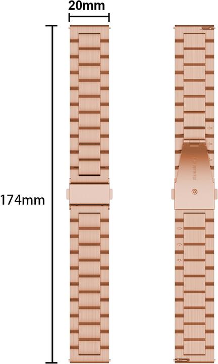Produktbild Cadorabo Smartwatch Armband (20 mm, Edelstahl)