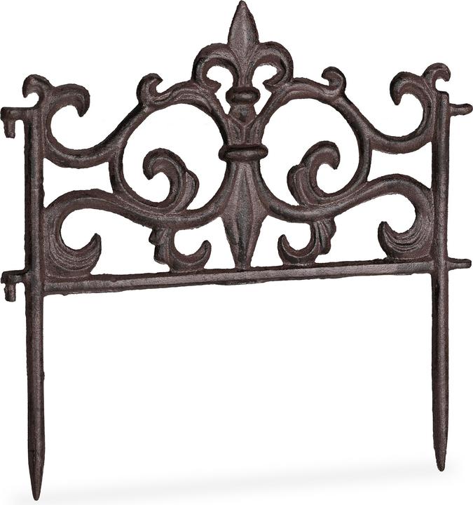 Image du produit Relaxdays Bordure de jardin fonte de fer, antique (27 cm)