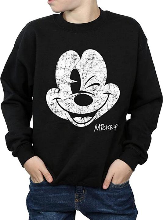 Actual product image Disney Boys Mickey Mouse Face Cotton Sweatshirt (140, 146)