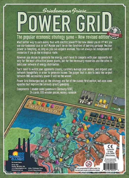 Produktbild Lautapelit Power Grid (Englisch, Dänisch, Norwegisch, Finnisch, Schwedisch)