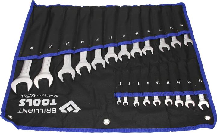 Produktbild Brilliant Tools Gabel-Ringschlüssel, 21-tlg. (19 mm, 8 mm, 10 mm)