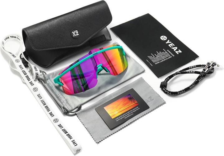 Produktbild Yeaz SUNSHADE Sport goggles matt green / mirror purple (Grün, Rot)