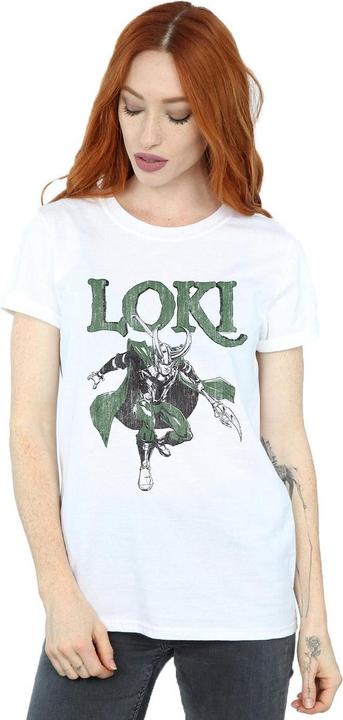 Actual product image Womens/Ladies Loki Scepter Cotton Boyfriend T-Shirt (L)