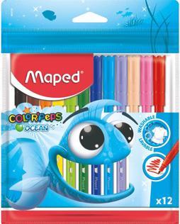 Immagine prodotto Maped Penne a punta di feltro Ocean 12 pezzi in un astuccio (Multicolore, 12 x)