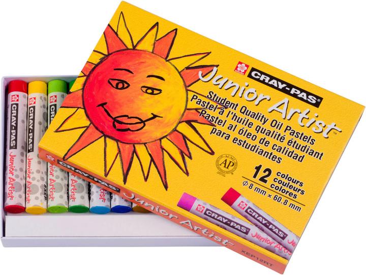 Actual product image Bruynzeel Sakura Cray-Pas Junior Artist Oil Pastel Set, 12pcs.