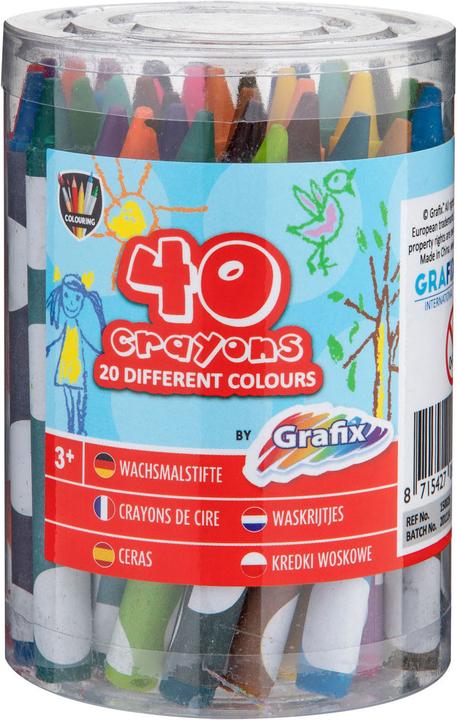 Produktbild Grafix Wachsmalstifte, 40 Stk. (40 x)