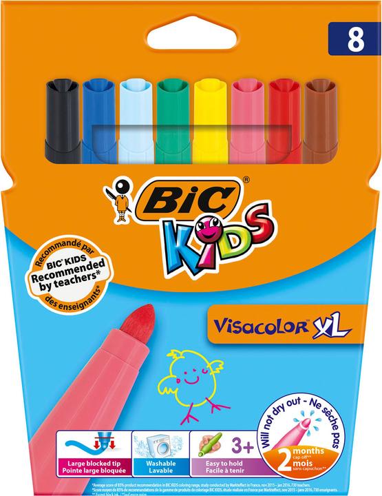 Image du produit Bic Kids Visacolor XL, 8pcs. (Multicolore, 8 x)