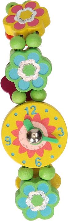 Uhr Holz Blume
