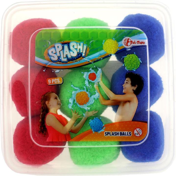 Actual product image Toi-Toys Reusable water balloons Splash - 9 piece water ball set in storage box - Ø 7 c