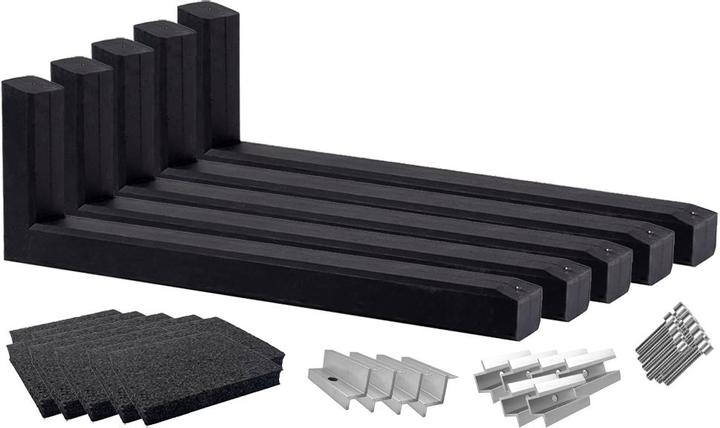 Actual product image Wattstone PV elevation flat roof for 4 solar modules 15° concrete base black building protection mat (Solar system mounting material)