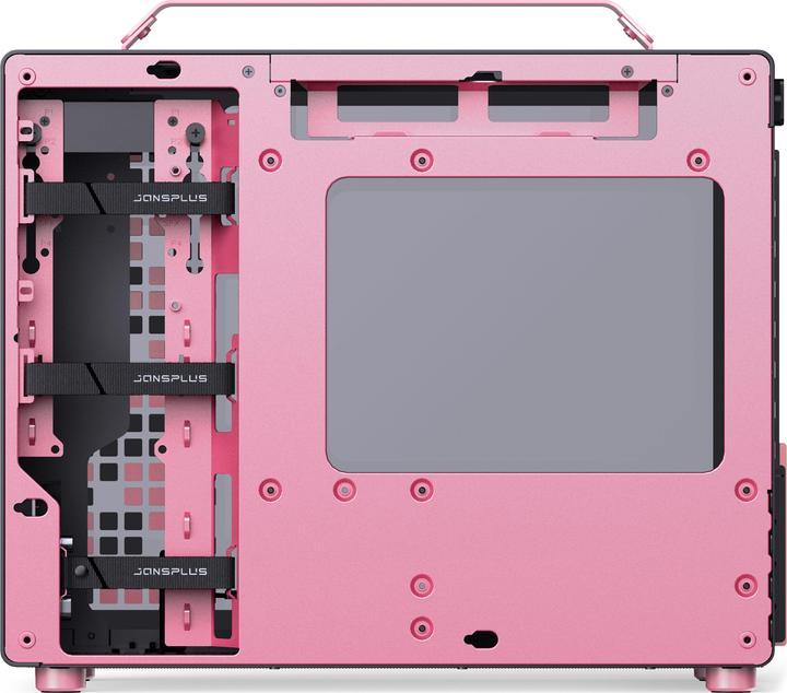 Actual product image Jonsplus MATX Handle Case Z20 - Black-Pink (mATX, Mini-ITX)