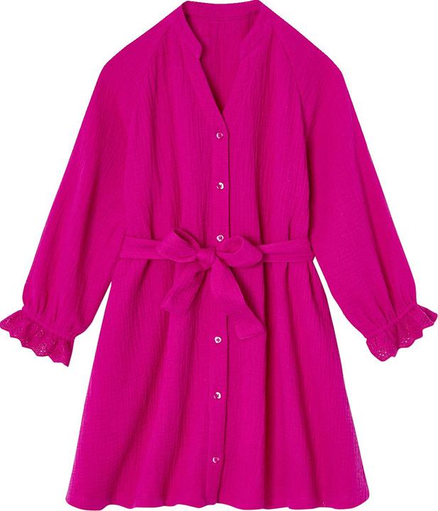 Image du produit Vertbaudet Mädchen Kleid aus Musselin mit Lochstickerei (92)