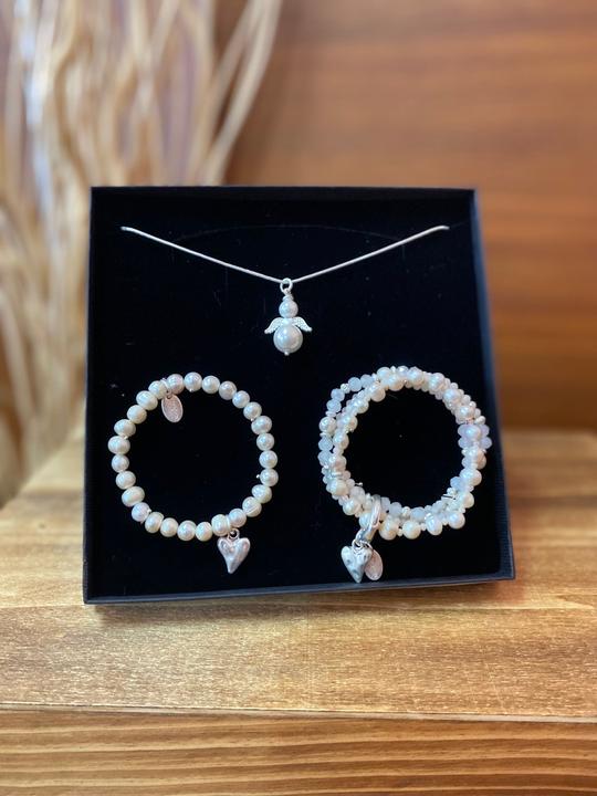 Produktbild Andreani Geschenkset "Engel" aus Perlen (Silber)