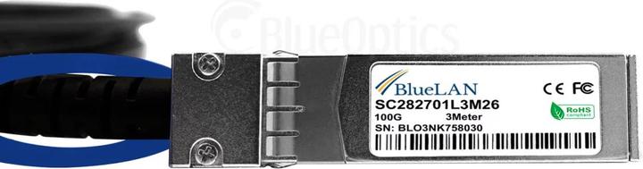 Actual product image BlueLAN Fortinet FN-CABLE-QSFP28-4SFP28-2 compatible QSFP28 DAC SC282701L2M26