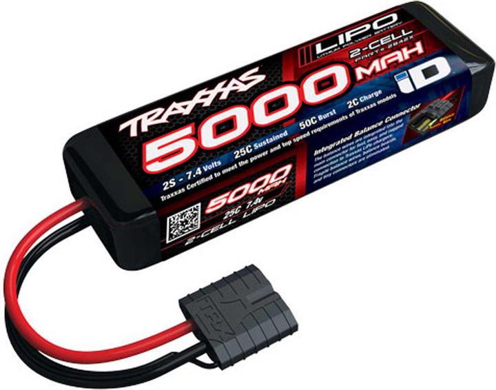 Produktbild Traxxas LiPo Pack 5000mAh 7,4V 2-Zellen 25C LIPO mit iD-Stecker (7.40 V, 5000 mAh)