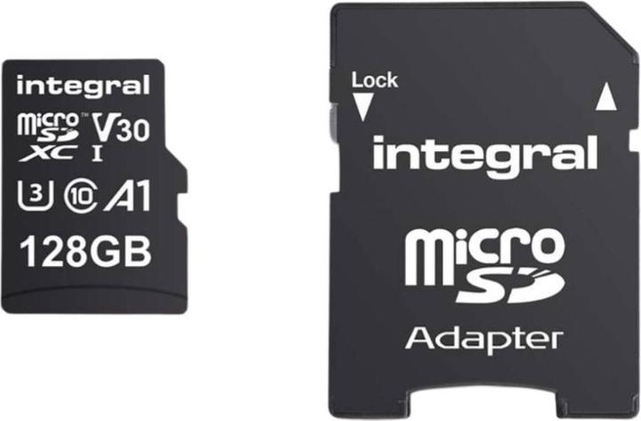 INMSDX128G-100V30 128GB MICRO SD CARD MICROSDXC UHS-1 U3 CL10 V30 A1 UP TO 100MBS READ 45MBS WRITE (128 GB, microSD, U3, UHS-I)