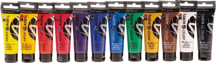 Image du produit Marabu Peinture acrylique Artist Acryl Set 12x 22 ml (Multicolore, 264 ml)