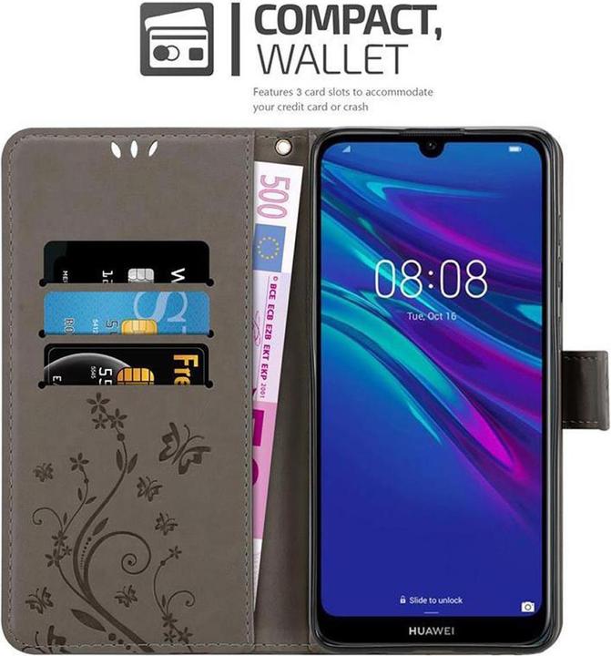 Productafbeelding Cadorabo Bloemen Boekomslag (Huawei Y6 (2019))