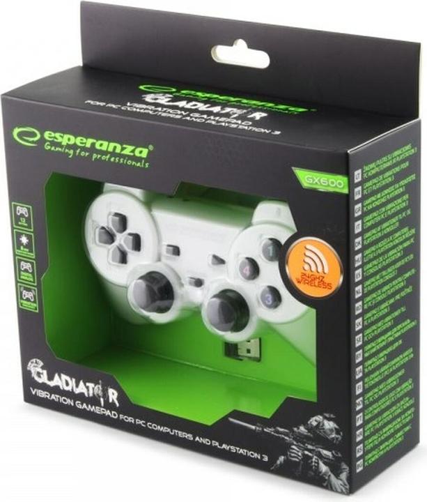 Actual product image Esperanza EGG108W Gaming Controller, RF Gamepad Analog / Digital PC, Playstation 3 (PS3, PC)