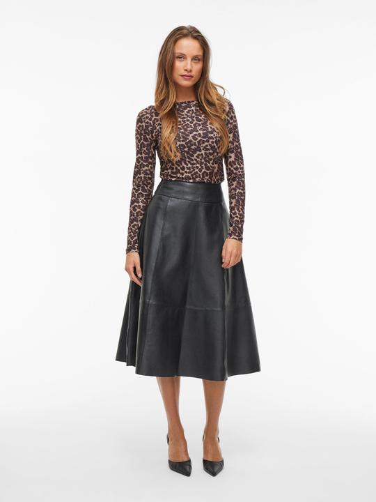 Actual product image Vila High Waist Ledermidirock (40)