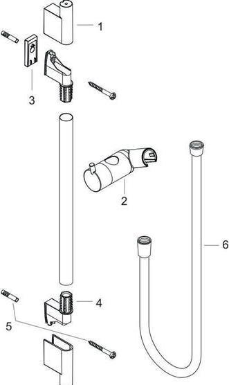 Immagine prodotto hansgrohe Barra doccia Unica S Puro 90 cm con flessibile doccia Isiflex 160 cm