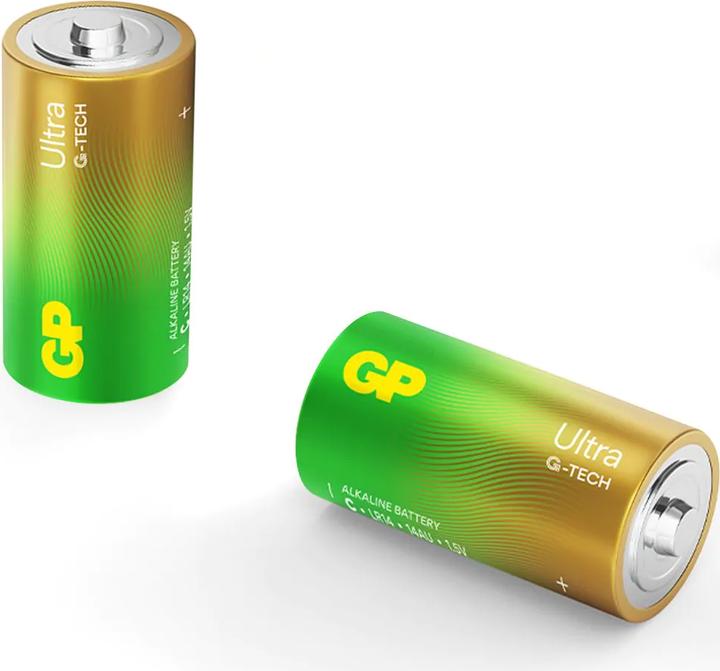 GP Batteries Pile Ultra Alkaline C Baby 1,5V 2er Blister (2 pcs, C)