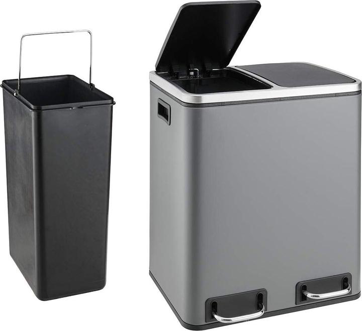 Produktbild Svita TM2X15 Treteimer, Grau (30 l)