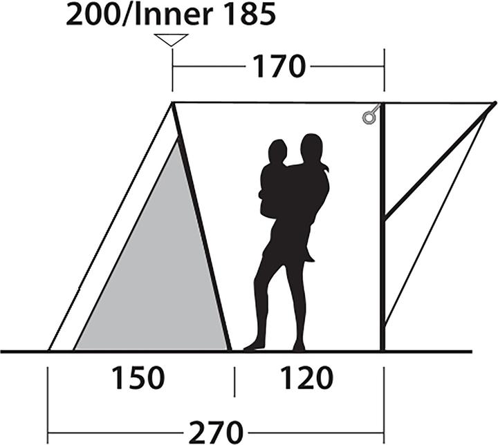 Actual product image Outwell Sky 2 (Tunnel tent, 10.90 kg, 2 persons)