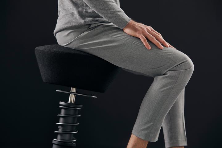 Produktbild Aeris Sitzhocker Swopper 102HBSTBK schwarz/grün, mit Rollen
