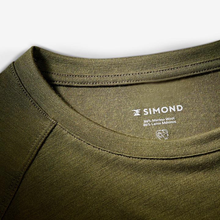 Image du produit Forclaz T-shirt manches longues en laine mérinos homme, Merino Resist vert (L)