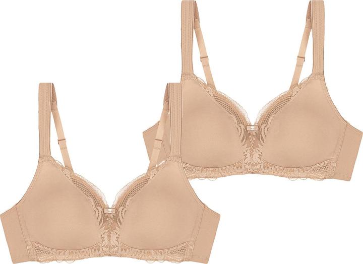 Immagine prodotto Triumph Bügelloser BH Modern Lace+Cotton (75 A, Confezione da 2)