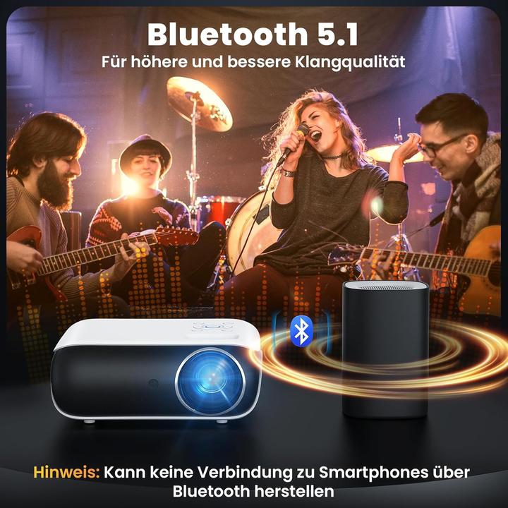 Immagine prodotto Hopvision Mini proiettore Full HD con supporto 4K per l'home cinema