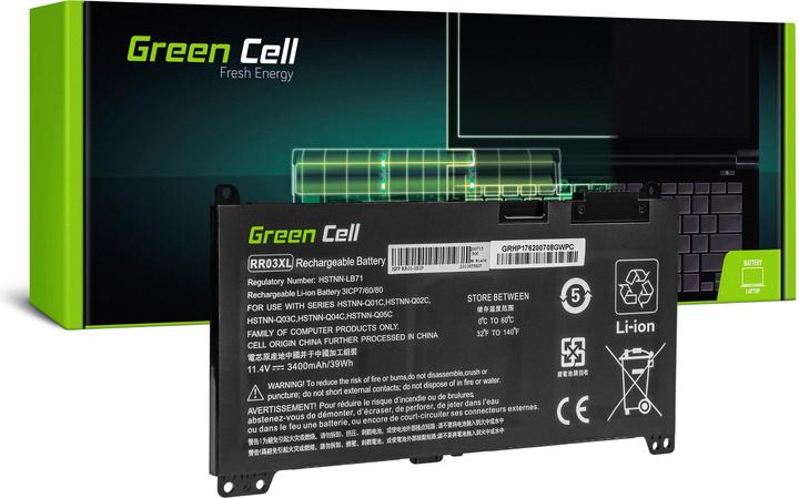 Actual product image GreenCell Žalias CELL Baterija RR03XL for HP ProBook 430 G4 G5 440 G4 G5 450 G4 G5 455 G4 G5 470 G4 G5 (3400 mAh)