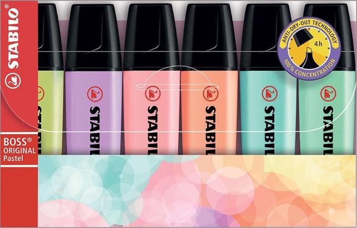 Produktbild STABILO BOSS ORIGINAL Pastel Textmarker (Assortiert, 5 mm, 8 x)
