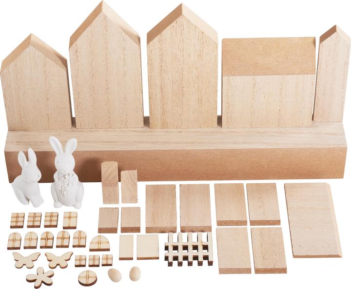 Image du produit VBS Kit de construction en bois "Série de maisons", 40 pièces