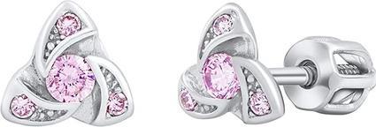 Image du produit Silvego Jolis boucles d'oreilles en argent avec zirconium rose brillant silvegob70497bdsp (Argent sterling 925)