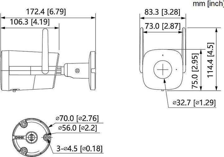 Actual product image Dahua DH-IPC-HFW1430DT-STW 4MP IR Fixed-focal WiFi Bullet Network Camera