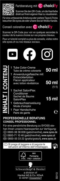 Actual product image Syoss Permanente Coloration (10_13 Scandi Blonde)