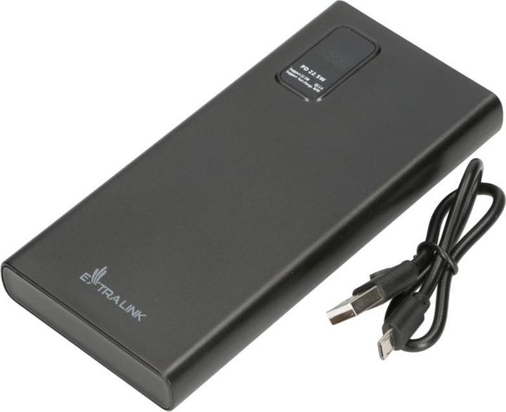 Extralink EX.19485 power bank Lithium Polymer (LiPo) Black (10000 mAh, 22.50 W, 37 Wh)